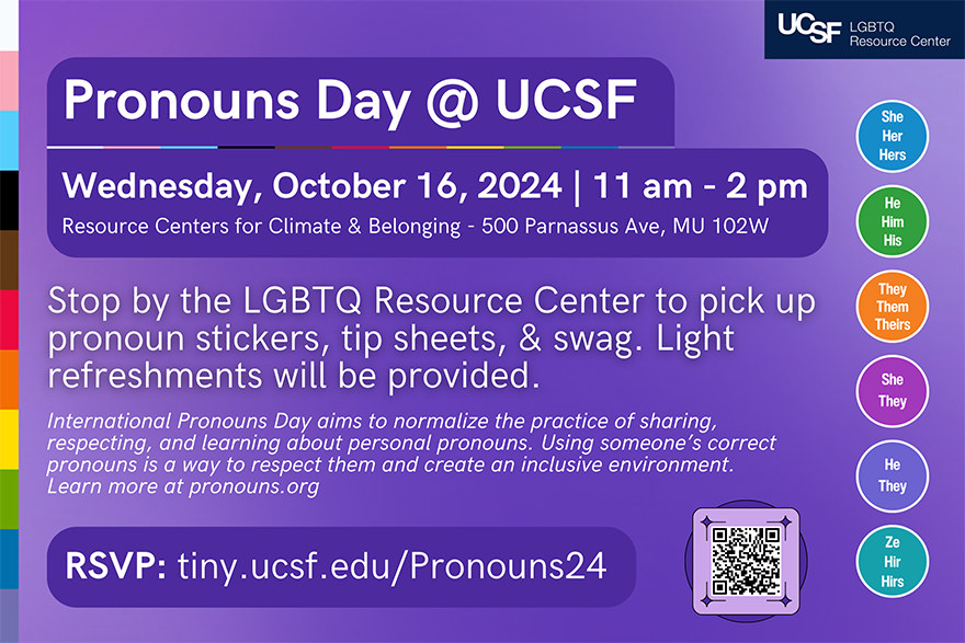 International Pronouns Day flyer