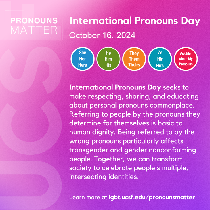 International Pronouns Day 2024 flyer