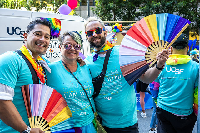 UCSF community members participate in the 2024 San Francisco Pride Parade