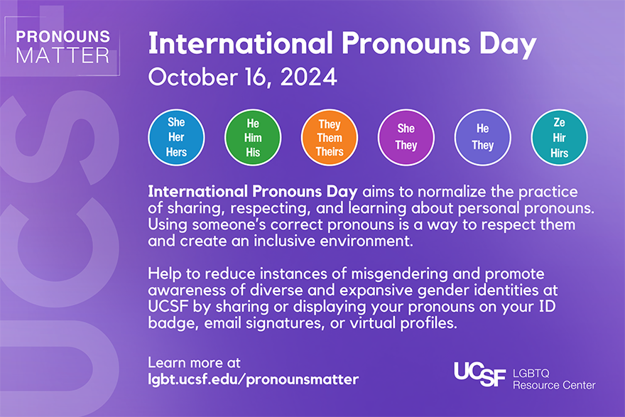 International Pronouns Day flyer